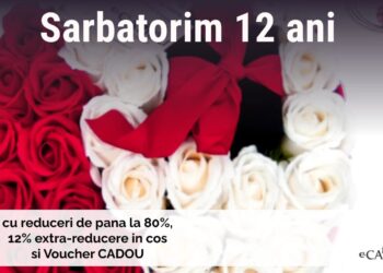 Sarbatorim 12 ani cu reduceri aniversare la eCADOU in perioada 11-30 mai 2023